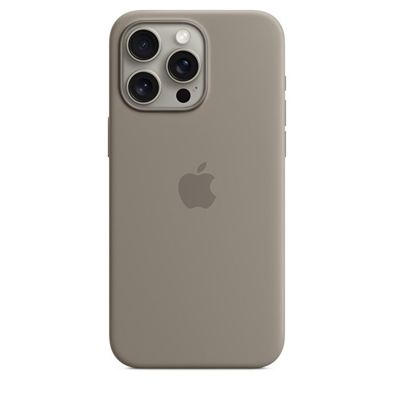 Apple iPhone 15 Pro Max için MagSafe özellikli Silikon Kılıf - Kil Rengi MT1Q3ZM/A