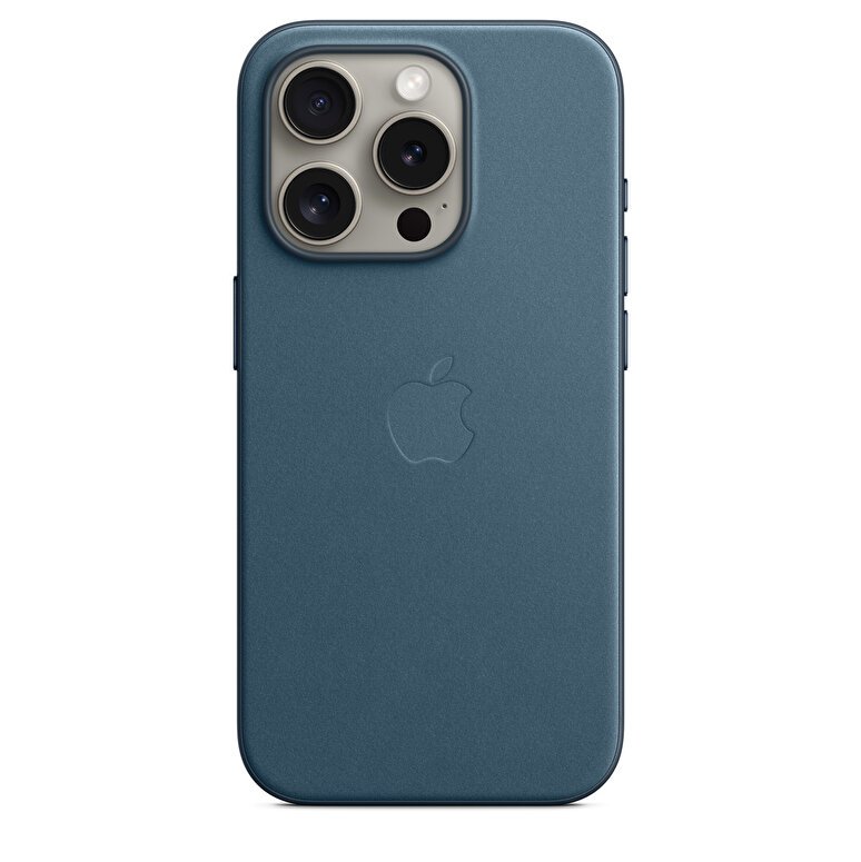 Apple iPhone 15 Pro için MagSafe özellikli Mikro Dokuma Kılıf - Pasifik Mavisi MT4Q3ZM/A