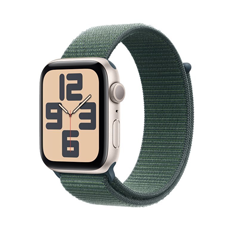 Apple Watch SE GPS 40mm Yıldız Işığı Alüminyum Kasa  Göl Yeşili Spor Loop  MXEH3TU/A