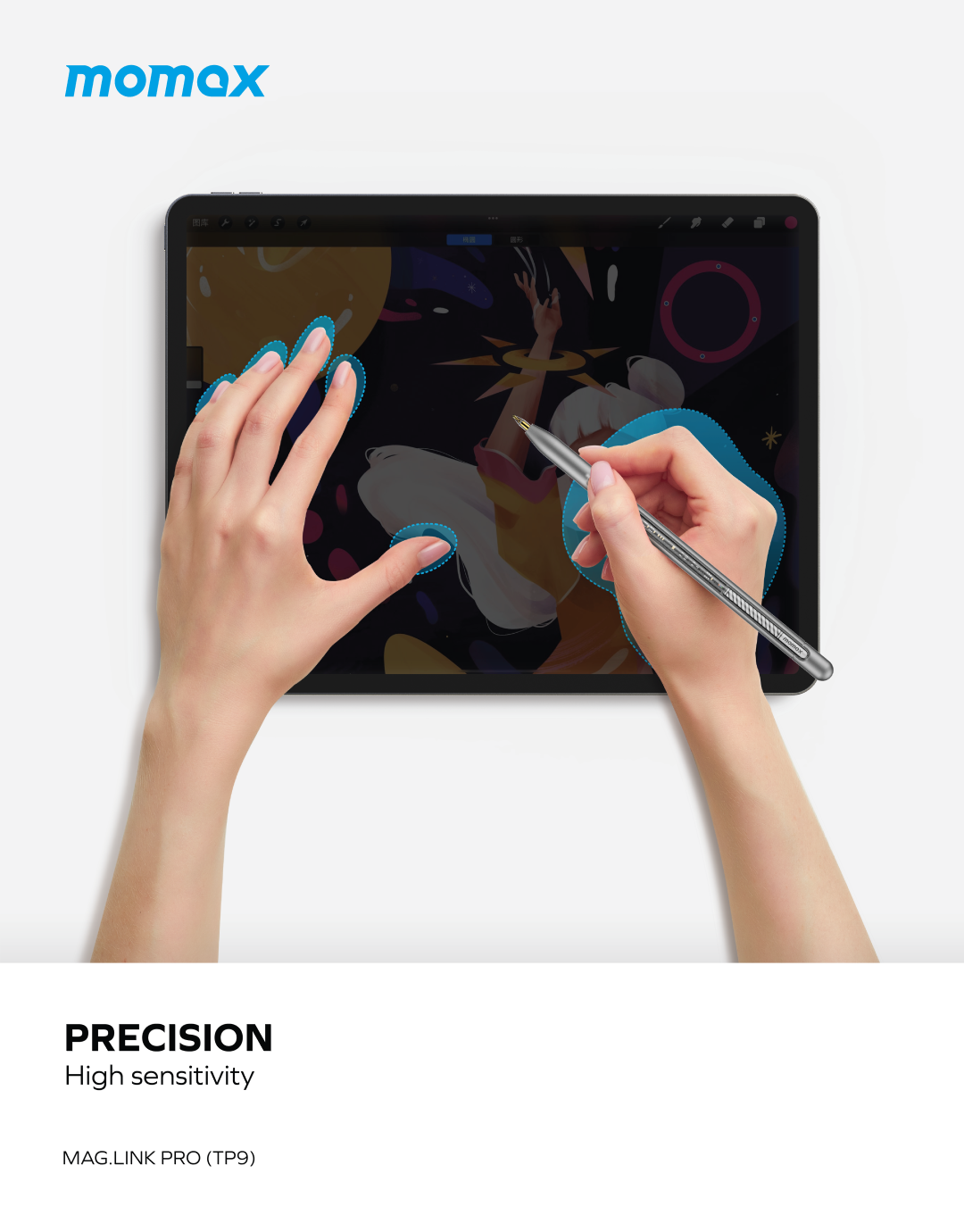 Momax Mag.lik Pro Magnetic Charging Active Stylus Pen 7 Emas Bilişim
